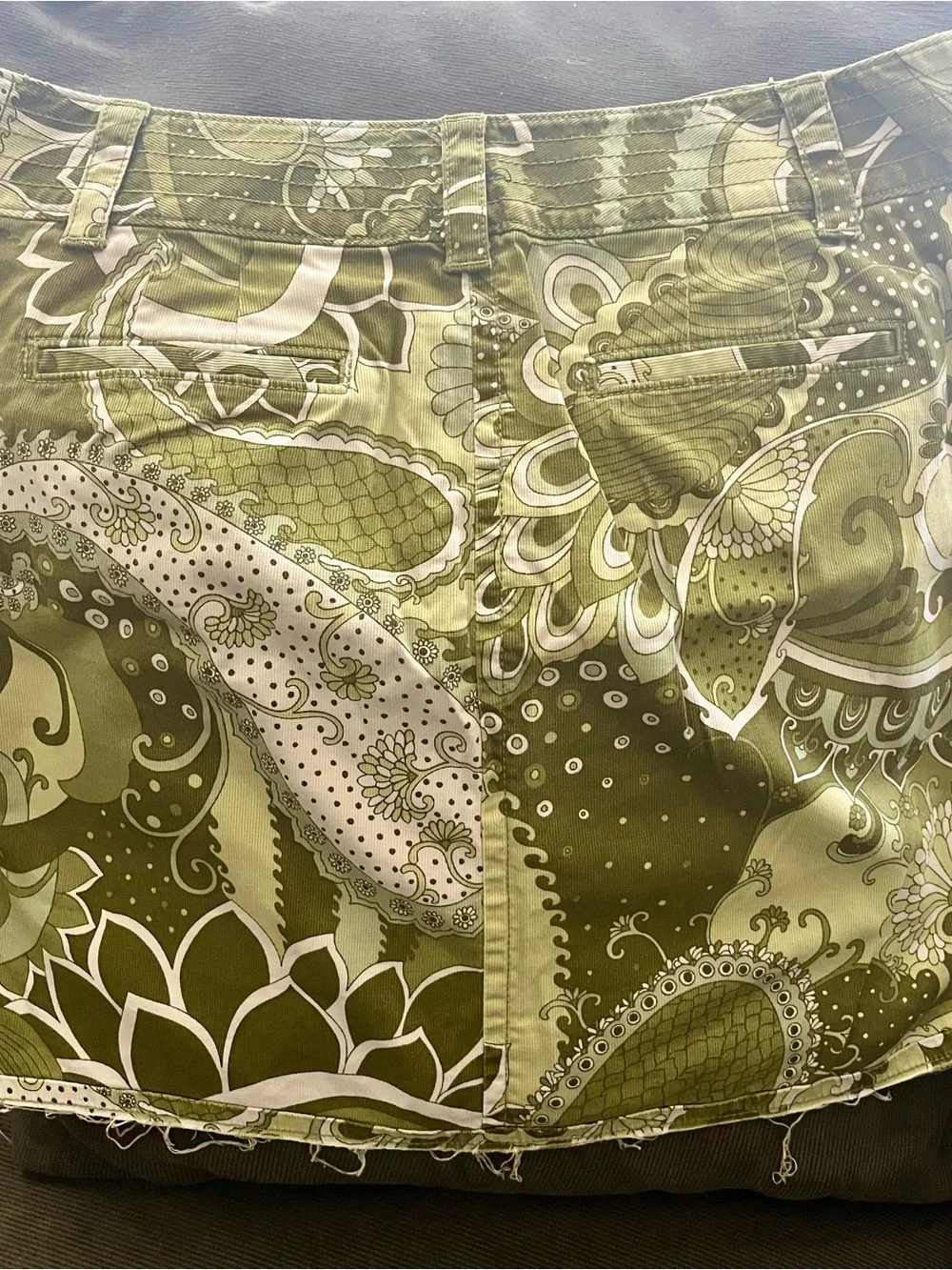 Ann Taylor Bohemian Paisley Skirt in Olive and Sage Size 8